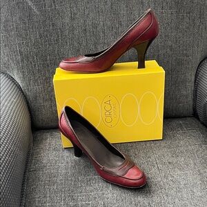 Joan & David Burgundy Heels
